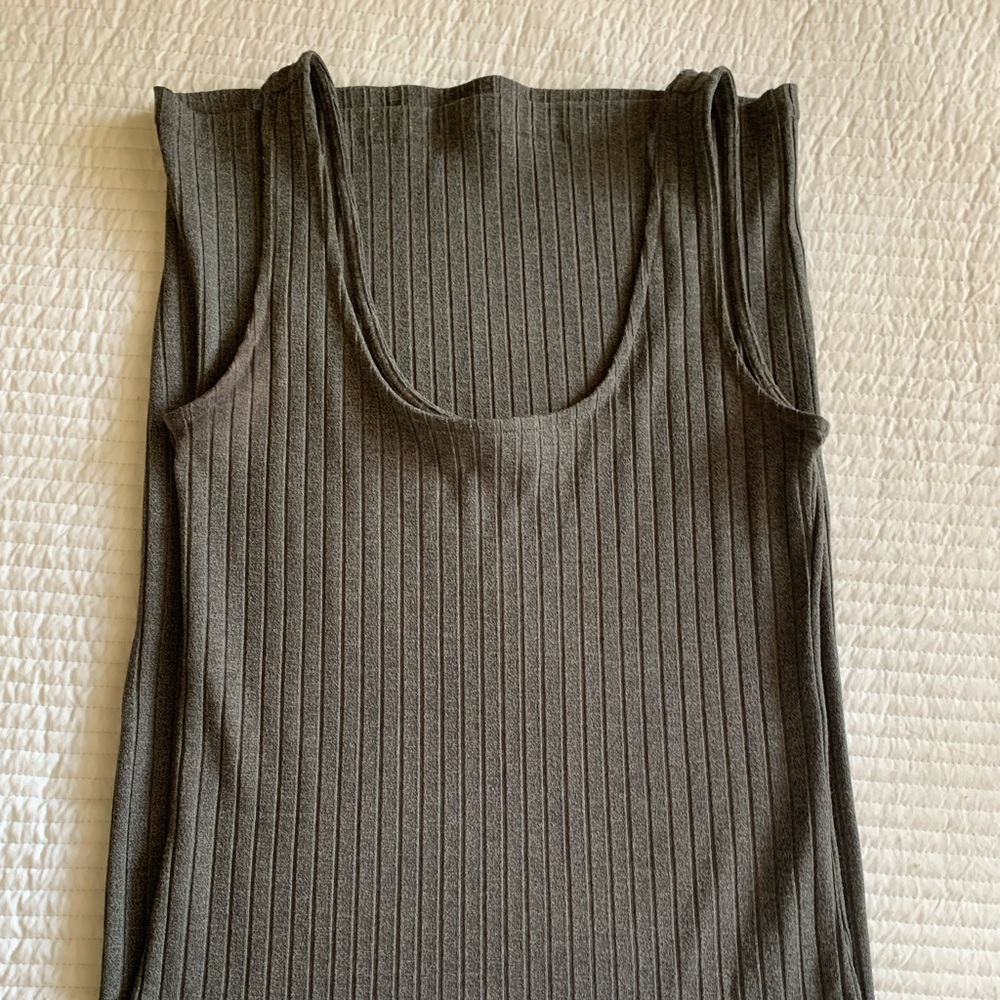 F21 Bodycon grey ribbed dress